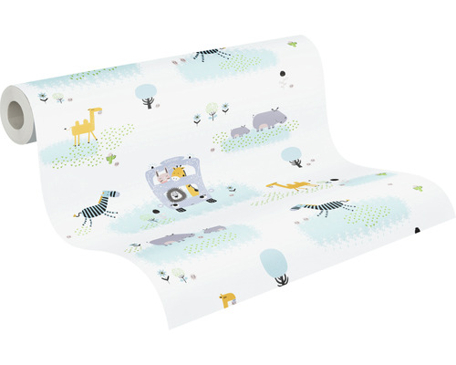Behangrol met dierenmotief voor kinderkamer
