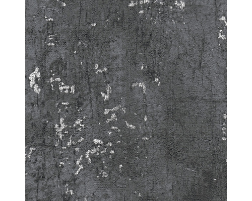 Close-up van een donkergrijs vinylbehang met een gestructureerd oppervlak