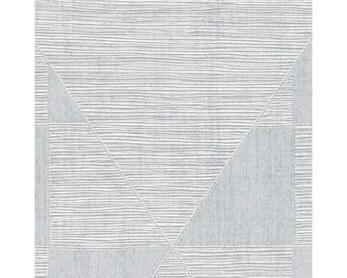 Grafisch behang met geometrisch patroon en houtlook