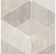 Behang met geometrisch 3D-kubuspatroon