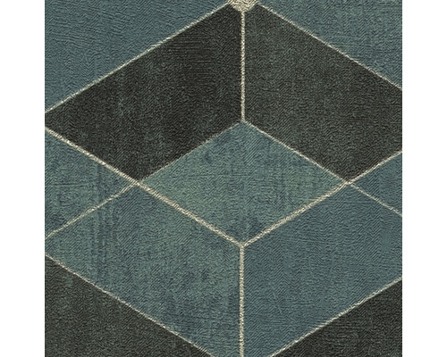 Behang met geometrisch kubuspatroon