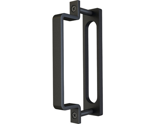 Zwarte metalen deurklink