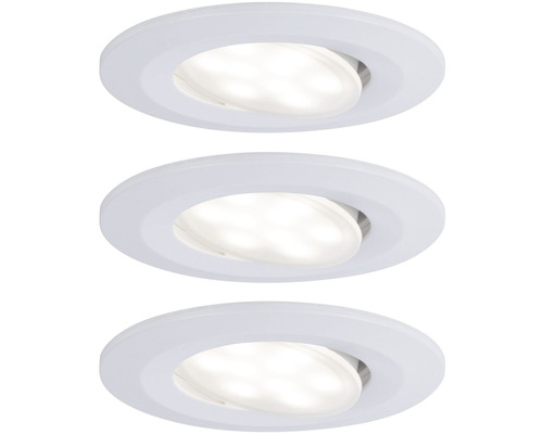 Drie ronde LED inbouwspots