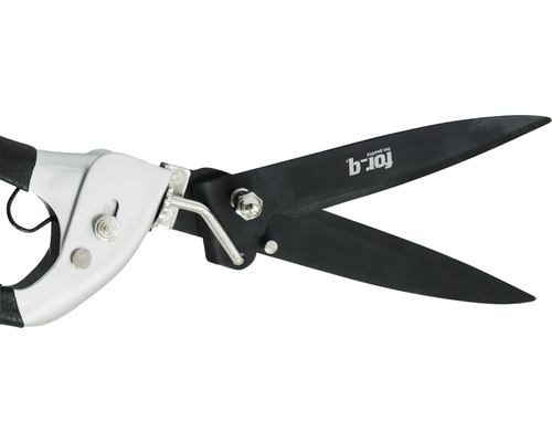 Tuinschaar met zilverkleurige handgreep en zwarte messen