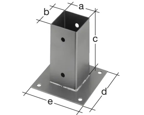 Paalhouder met afmetingen