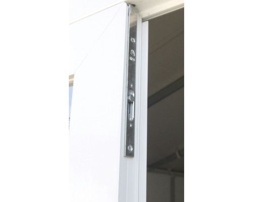 Detail van een deur met metalen grendel voor extra veiligheid