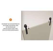 INTERSTEEL Schuifdeursysteem Basic mat zwart-thumb-9