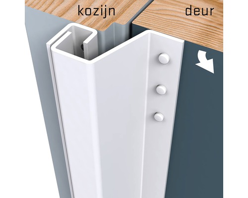 Metalen deurkozijnbeschermer op deurkozijn