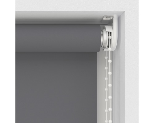 Grijs rolgordijn met kettingbediening voor raamdecoratie