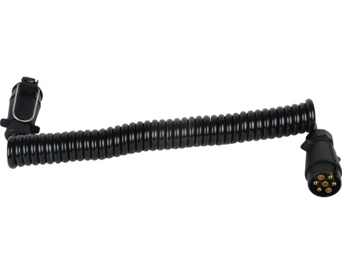 Spiraalkabel met 7-polige stekker voor aanhanger