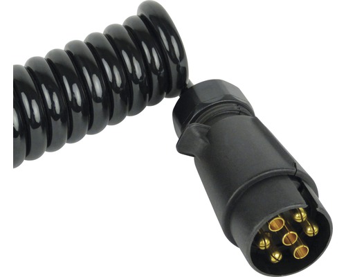 Spiraalkabel met stekker voor aanhanger