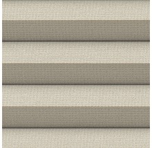 Close-up van een beige plisségordijn voor raamdecoratie