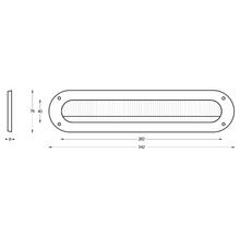 INTERSTEEL Tochtborstel ovaal RVS geborsteld-thumb-1