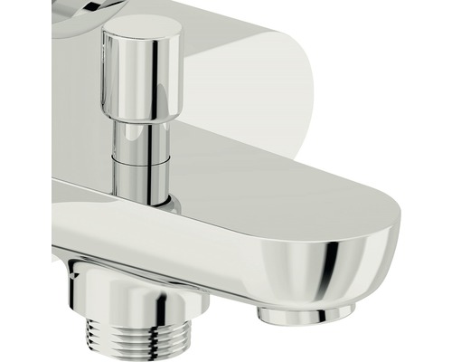 Close-up van een kraan voor een wastafel.