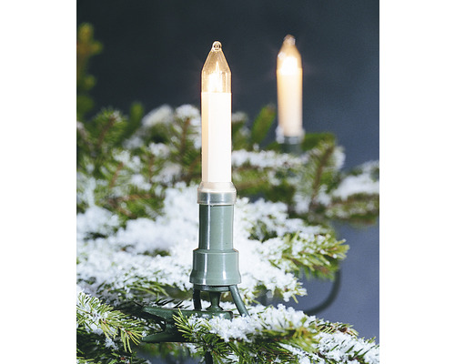Kerstboomkaars met klem op dennentak