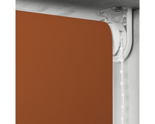 Oranje rolgordijn met kettingbediening voor raamdecoratie