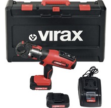 Virax persbekkenset met gereedschapskoffer, accu en oplader