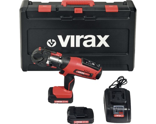 Virax persbekkenset met gereedschapskoffer, accu en oplader