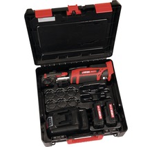 Virax accupersmachine in gereedschapskoffer met accu''s en oplader