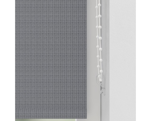 Grijs rolgordijn met kettingbediening voor raamdecoratie