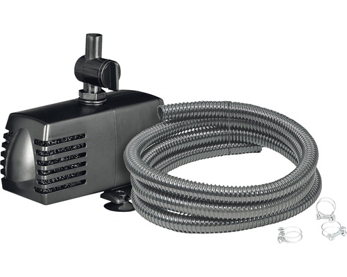 Vijverpomp met slang en slangklemmen