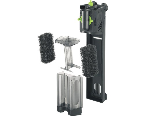 Aquarium binnenfilter met filtermedia voor waterreiniging