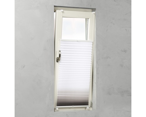 Plisségordijn op het raam voor lichtregeling en privacy