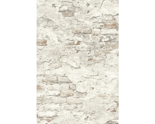 RASCH Vliesbehang 939316 Factory III steenoptiek grijs Behang met baksteenlook