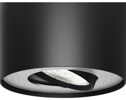 Zwarte plafondlamp met cilindervormige lampenkap