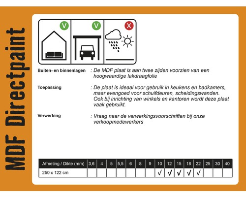 Toepassingsgebieden en eigenschappen van Directpaint MDF-platen