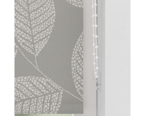 Rolgordijn met bladmotief en kettingbediening