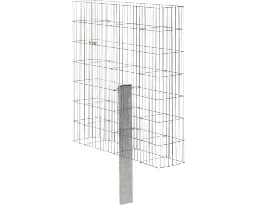 Schanskorf met paal ter bevestiging