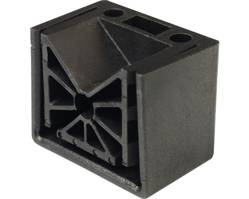 Zwarte hoekverbinder van kunststof