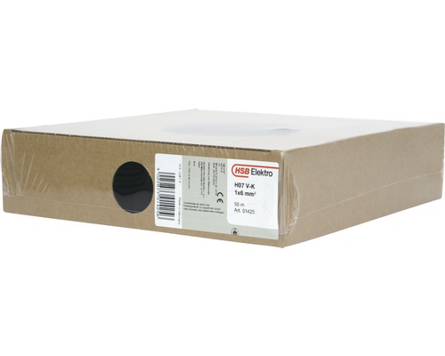HSB Elektro aderleiding H07 V-K 1x6 mm² in kartonnen doos