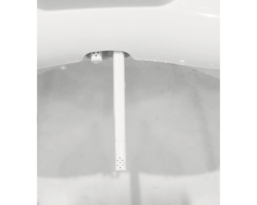 Detailopname van een bidetsproeier in een toilet