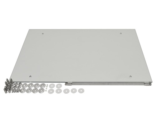 Metalen tafelblad met schroeven en sluitringen