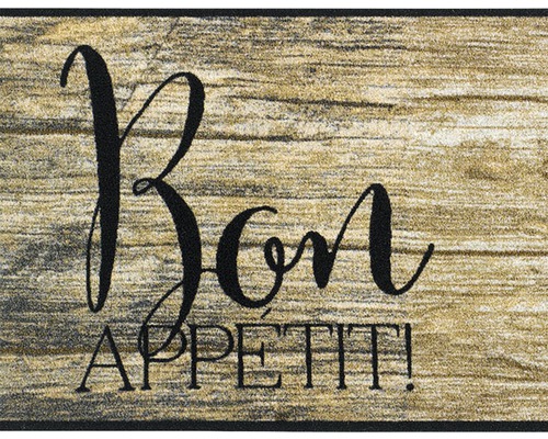 Deurmat met de tekst Bon Appetit en houtlook