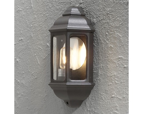 Wandlamp met glazen inzet en lamp