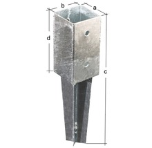 KAISERTHAL Inslaghuls paalhouder voor in beton, thermisch verzinkt, 1 st. 71x71x350 mm-thumb-1