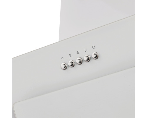 Detailopname van de bedieningselementen van een afzuigkap