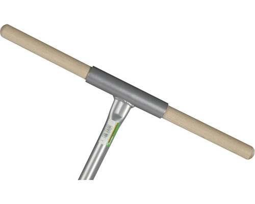 Detailopname van een grondanker met houten handvat