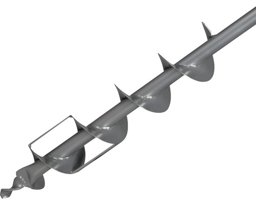 Grondboor van metaal met spiraalvormige boorkop