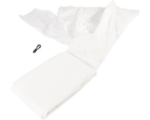 Wit zwembadzeil met bevestigingsmateriaal