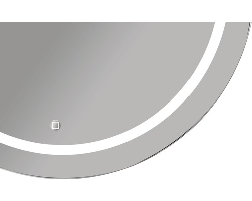 Detailopname van een spiegel met ledverlichting