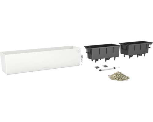 Rechthoekige plantenbak met irrigatiesysteem en accessoires