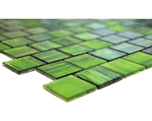 Groene glazen mozaïektegels, vierkant, voor wand en vloer