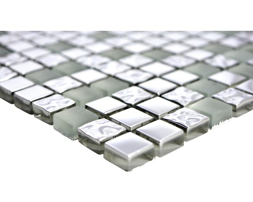 Mozaïektegel van glas en metaal