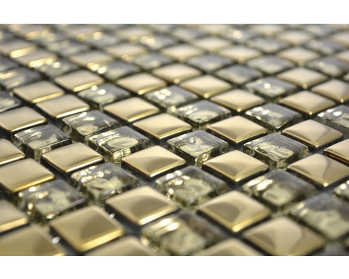 Close-up van vierkante glazen mozaïektegels