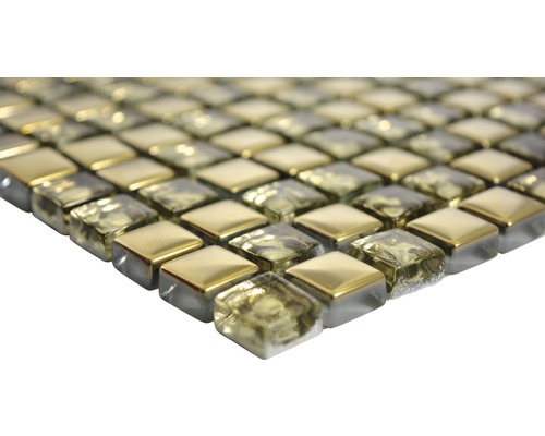 Mozaïektegels met vierkante glazen stenen