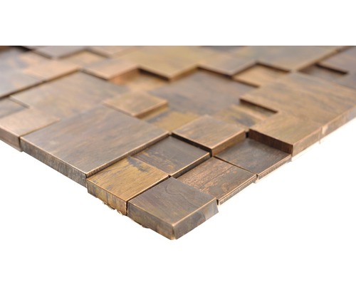 Houten mozaïektegel, vierkant